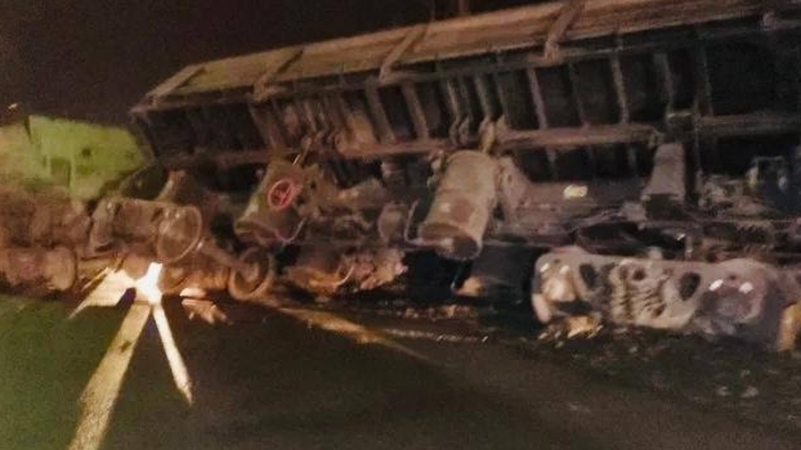 В Свердловской области рядом с танковым полигоном с рельсов сошёл вагон