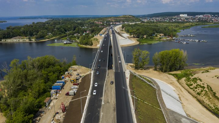 Рядом с Самарой запустили 4-х полосное движение через реку Сок