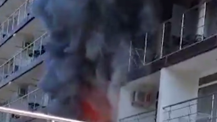 В Джубге загорелся один из номеров в отеле