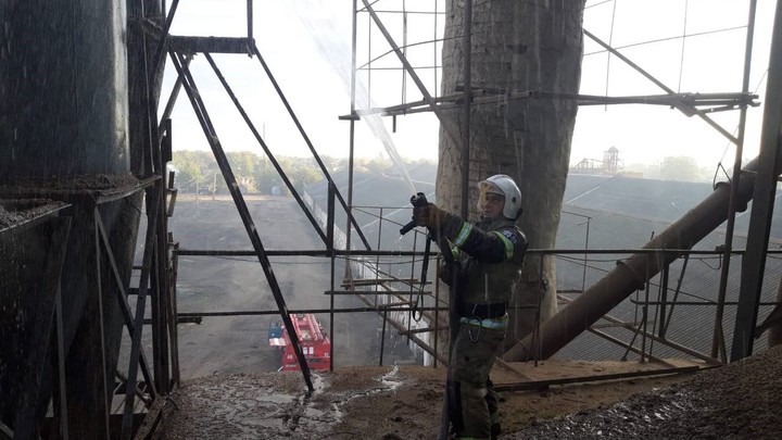 В Усть-Лабинском районе сгорел зерновой очиститель Ладожского элеватора