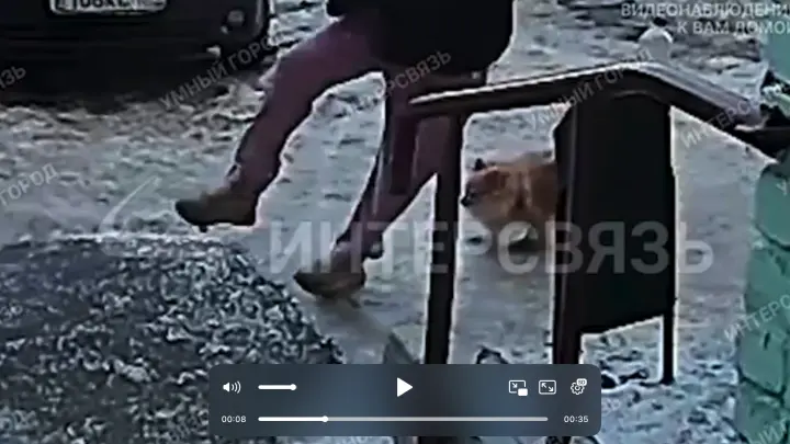 Спасибо, что жива: челябинка чуть не разбилась, поскользнувшись у подъезда