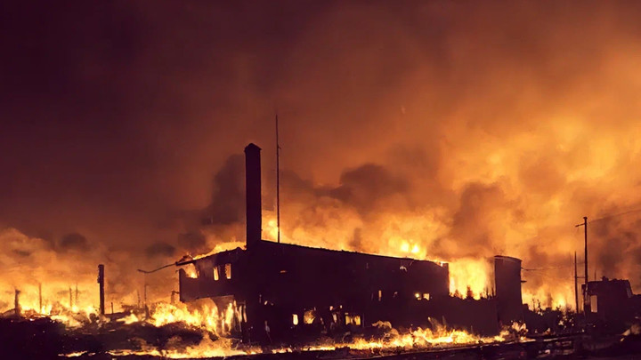 Внутри здания - бочки с моторным маслом: Площадь пожара на заводе Пластик выросла до двух тысяч квадратов