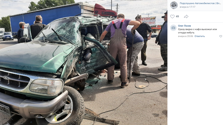 В Киржачском районе в раздавленном грузовиком внедорожнике погиб водитель