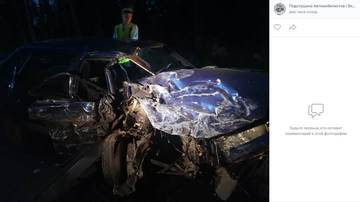 В Гусь-Хрустальном районе в загоревшемся автомобиле погиб спровоцировавший аварию водитель