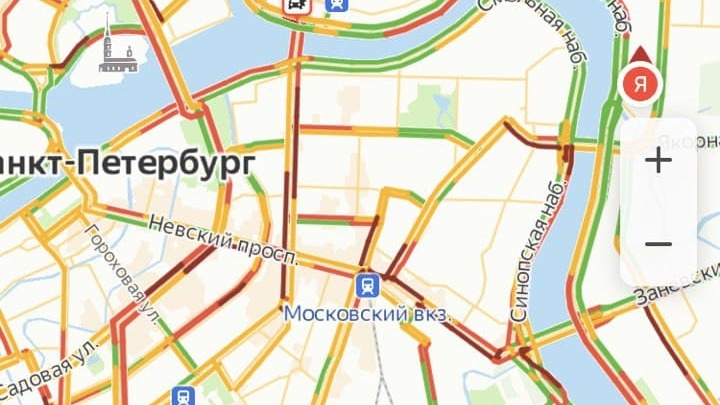 В Петербурге пробки в 8 баллов