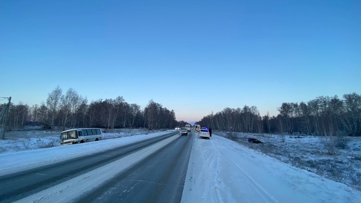 Под Челябинском маршрутка с десятью пассажирами вылетела в кювет