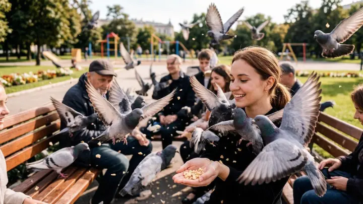 Бельгийцев в России поразили голуби. Потому что они «на взводе»