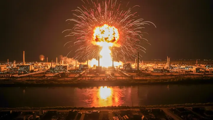 Атакован один из крупнейших мировых центров экспорта нефти в Персидском заливе: Над заводом огромное облако дыма
