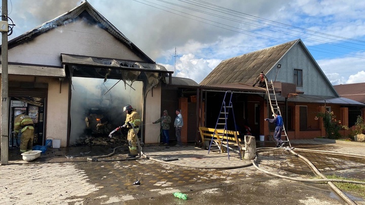 В станице под Краснодаром произошёл крупный пожар