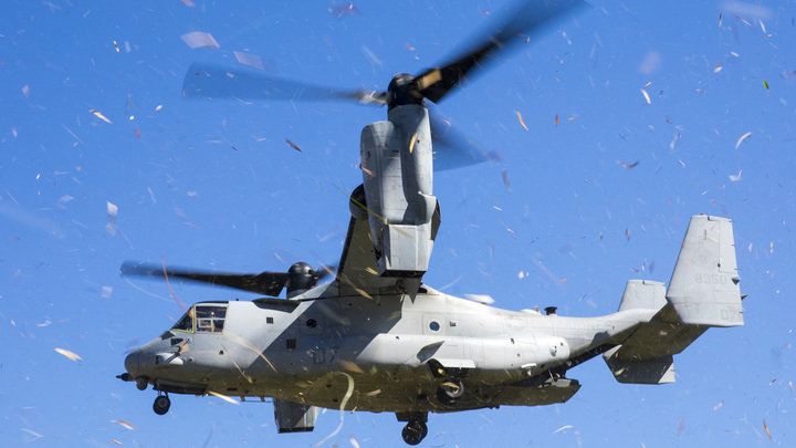Kyodo: Конвертоплан Osprey с военными США на борту разбился у берегов Японии