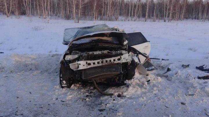 Женщина с ребёнком попали в смертельную аварию с грузовиком в Курганской области