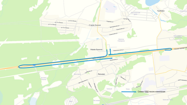 На трассе М-7 убирают очередной левый поворот. Теперь в Петушинском районе
