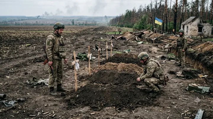 Без почестей и выплат: украинские военные устроили массовые захоронения в окопах
