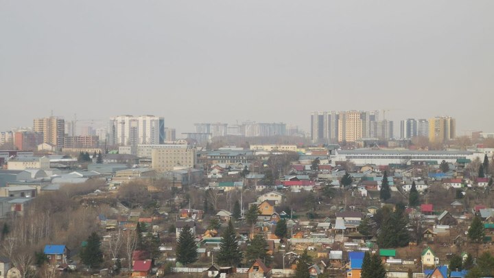Жители Новосибирска пожаловались на запах гари и пыльное облако