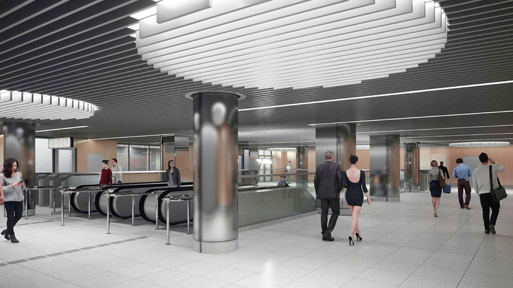 На станции метро Лианозово Люблинско-Дмитровской линии монтируют эскалаторы