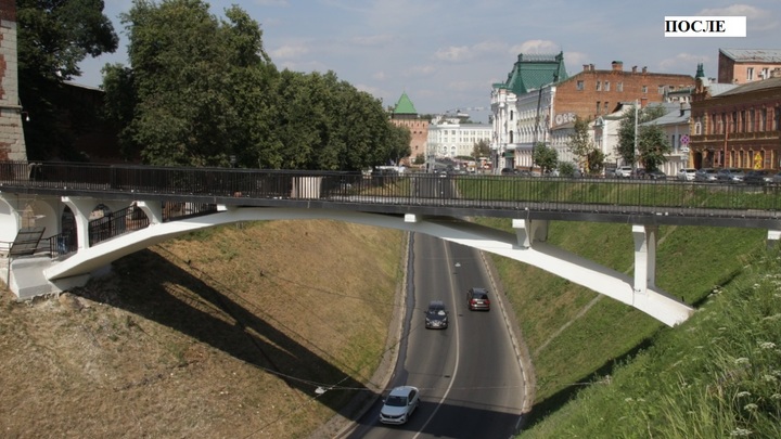 Мост над Зеленским съездом восстановили в Нижнем Новгороде