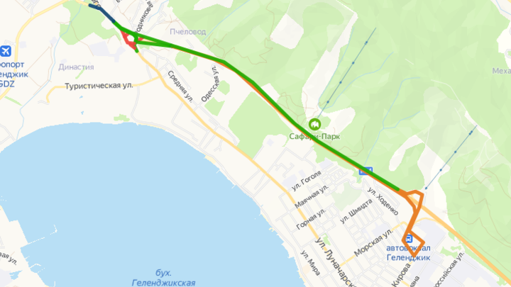 В Геленджике на М-4 Дон из-за строительства развязки изменится схема движения авто