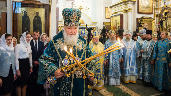 Патриарх Кирилл освятил в Минске храм Всех святых и посвятил его героям, защищавшим родную землю
