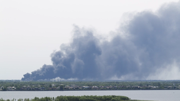 Удар по Киеву: в Борисполе вспыхнул пожар после атаки «Гераней»