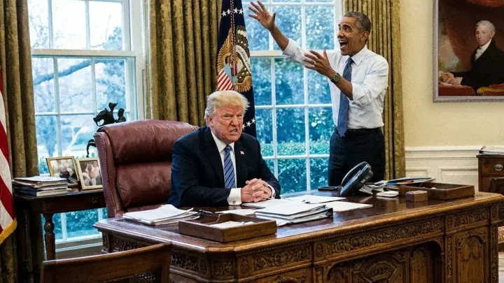 Подозрительная шайка: Трамп нарядил Обаму и других демократов в тюремные робы