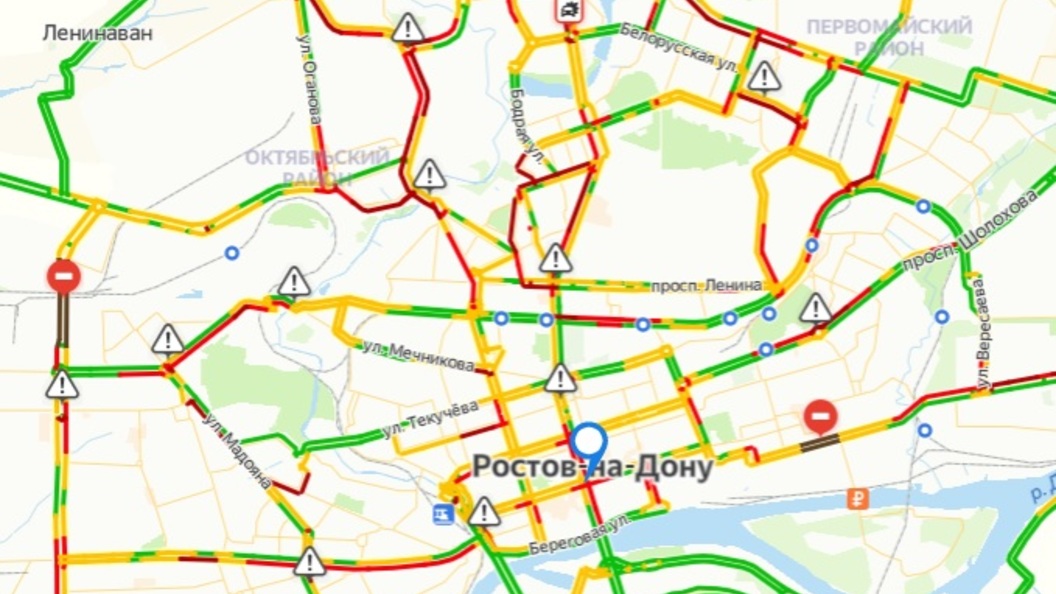 Карта ростова с пробками онлайн