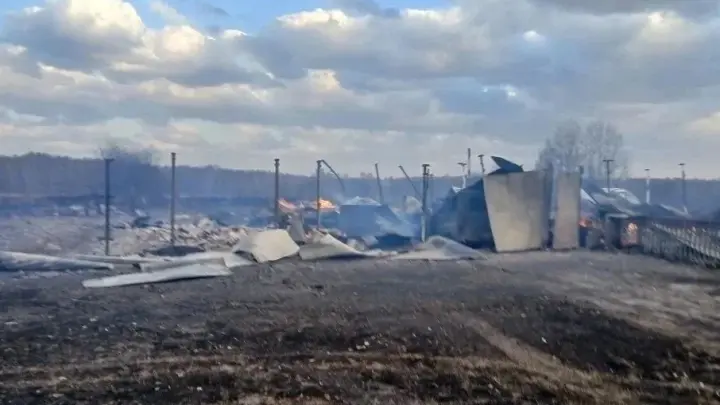 В Томской области назвали предварительную причину пожара в Новоильинке