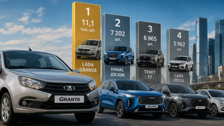 Автостат: Lada Granta продана 11,1 тыс. раз, но Haval Jolion и Mazda дышат в спину