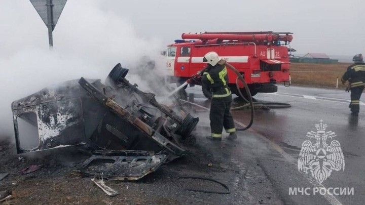 В скорой помощи заживо сгорела женщина после ДТП в Нерчинском районе