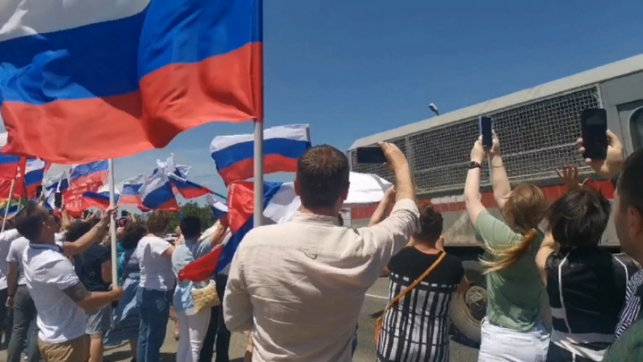 В Краснодаре встретили вернувшихся из зоны спецоперации на Украине бойцов Росгвардии