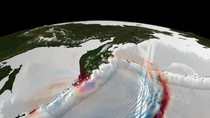 Спутник SWOT впервые зафиксировал момент рождения цунами у Камчатки