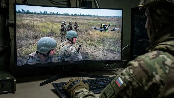 Раненый боец морской пехоты ВС России сбил украинский беспилотник колесом