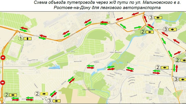 Фуры отправят за город: В Ростове утверждены схемы объезда моста на Малиновского