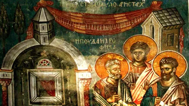 День благовестников. Апостолы от 70 Аристарх, Пуд и Трофим. Православный календарь на 28 апреля