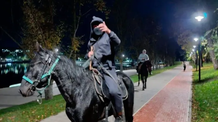 Всадника с акцентом, избившего пенсионеров плёткой, отправили в колонию