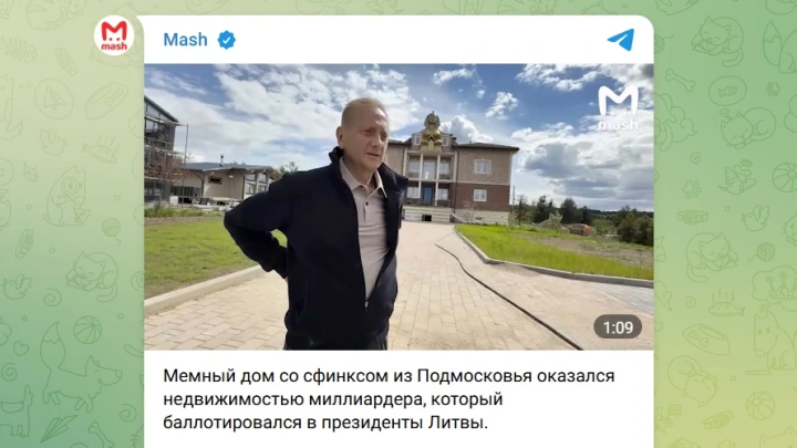 Назван владелец дома в Подмосковье с голым сфинксом на крыше