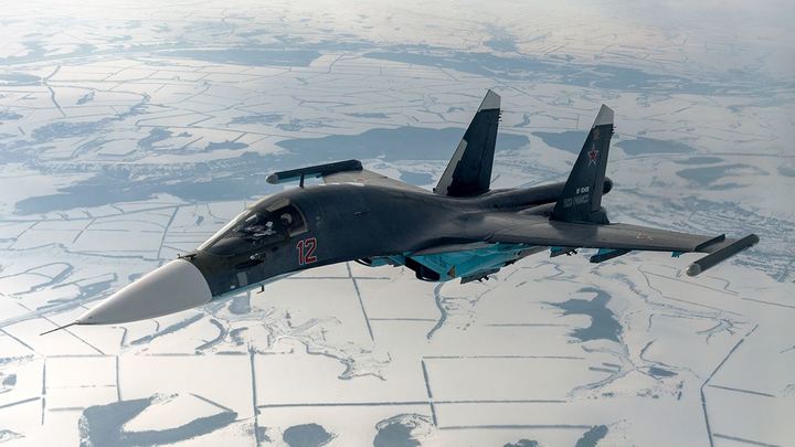 Подбитый Су-34 успешно разбомбил цель и вернулся на русский аэродром