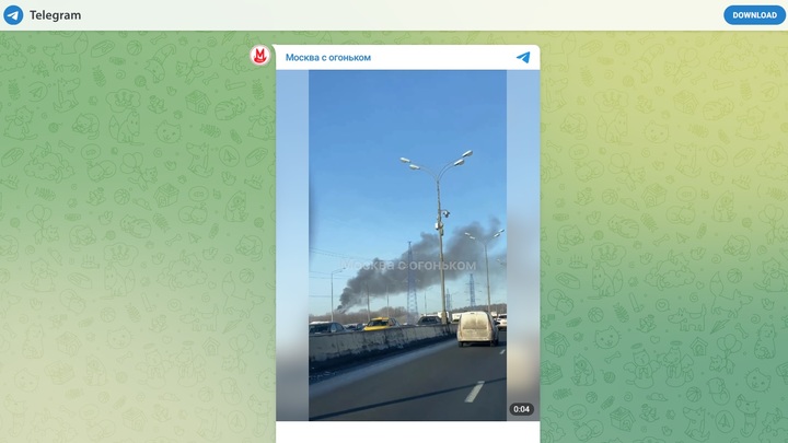 Склад площадью 540 квадратных метров загорелся в Новой Москве