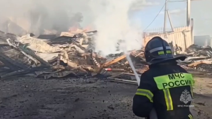 Пожар площадью 600 квадратных метров произошёл в Подмосковье