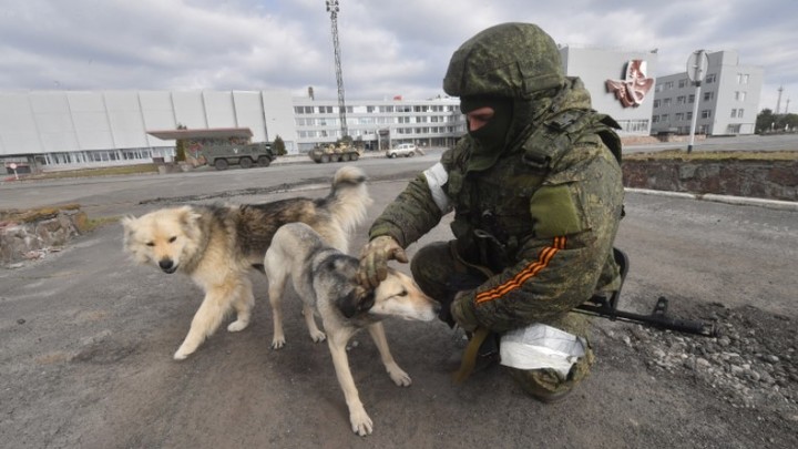 Чеченский командир провёл воспитательную беседу с морпехами Украины