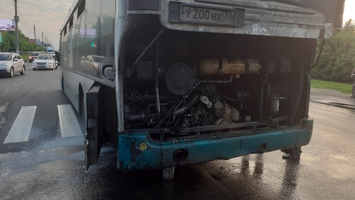 Во Владимире горел автобус