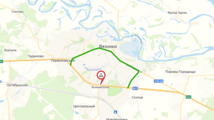 На трассе М-7 в Вязниках 8 ноября будет остановлено движение
