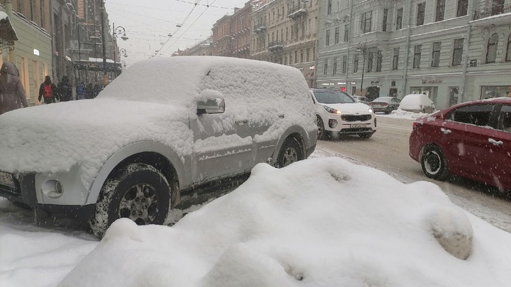 Пока власти придумывают оправдания, в Петербурге на борьбу со снегом вышел даже инвалид-колясочник