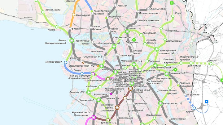 Правительство Петербурга представило новую схему развития метро