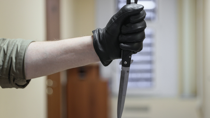 В машине предполагаемого убийцы мотоциклиста нашли пистолет и нож. На рукоятке - волк