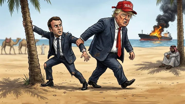 Макрон обиделся на Трампа после шутки о жене про удар в челюсть