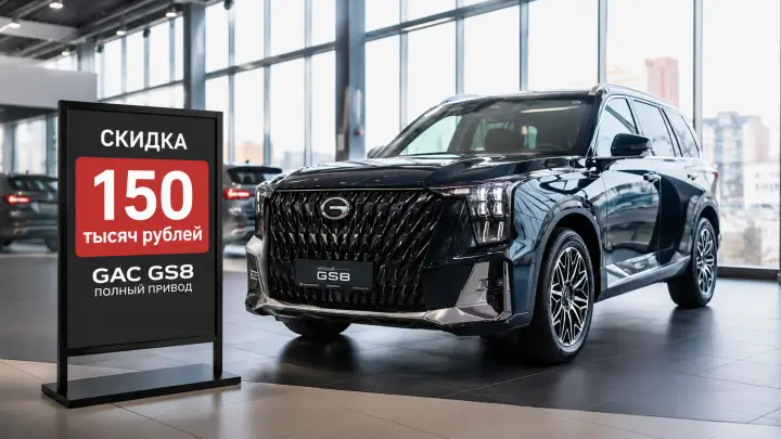 GAC GS8 с полным приводом продают со скидкой 150 тысяч рублей