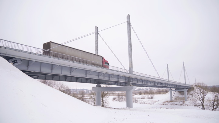 Вантовый мост через Тезу на обходе Шуи после ремонта открыли для транспорта