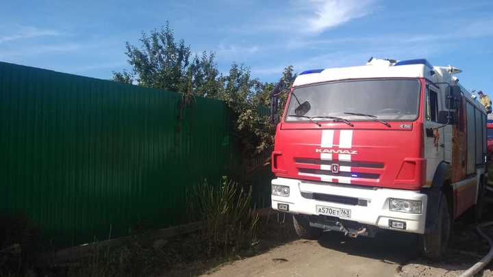 Под Самарой в поселке Смышляевка произошло возгорание газпровода