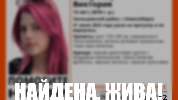 В Новосибирске завершились поиски пропавшей 12-летней девочки с розовыми волосами