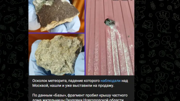 Уже продают: пролетевший над Подмосковьем метеорит упал под Новгородом